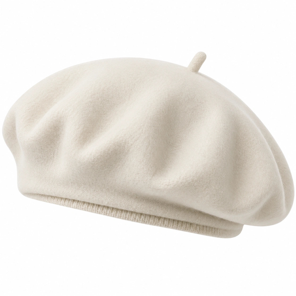 Elegantes Barett Unisex in Creme