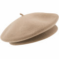 Klassische Damen Baskenmütze Beige Einheitsgröße