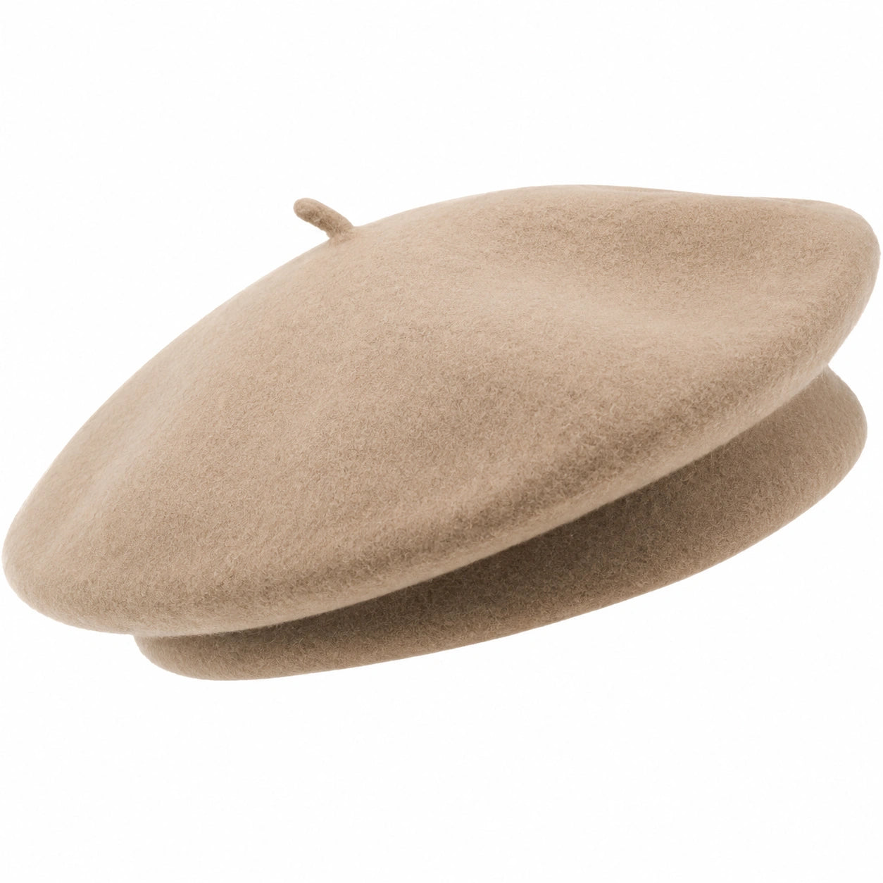 Klassische Damen Baskenmütze Beige Einheitsgröße