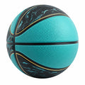 Basketball Größe 7 für Outdoor und Indoor, Türkis/Schwarz