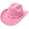 Rosa Cowboyhut mit Sternverzierungen