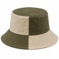Zweifarbiger Fischerhut Olivgrün Beige