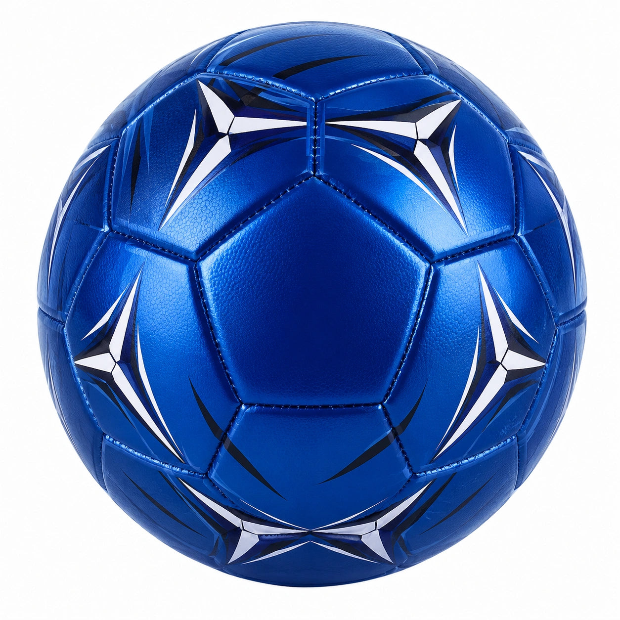 Blauer Fußball mit Aerodynamik-Design für Training