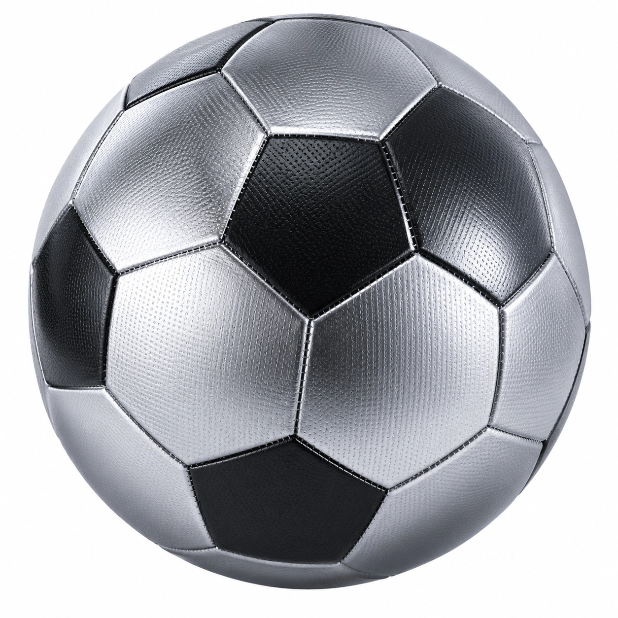 Fußball Schwarz/Silber 68 cm für Training und Wettkämpfe