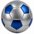 Glänzender Fußball Silber Blau Größe 5