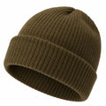 Unisex Strickmütze Olivgrün - Klassisches Design, Wärmespeicherung