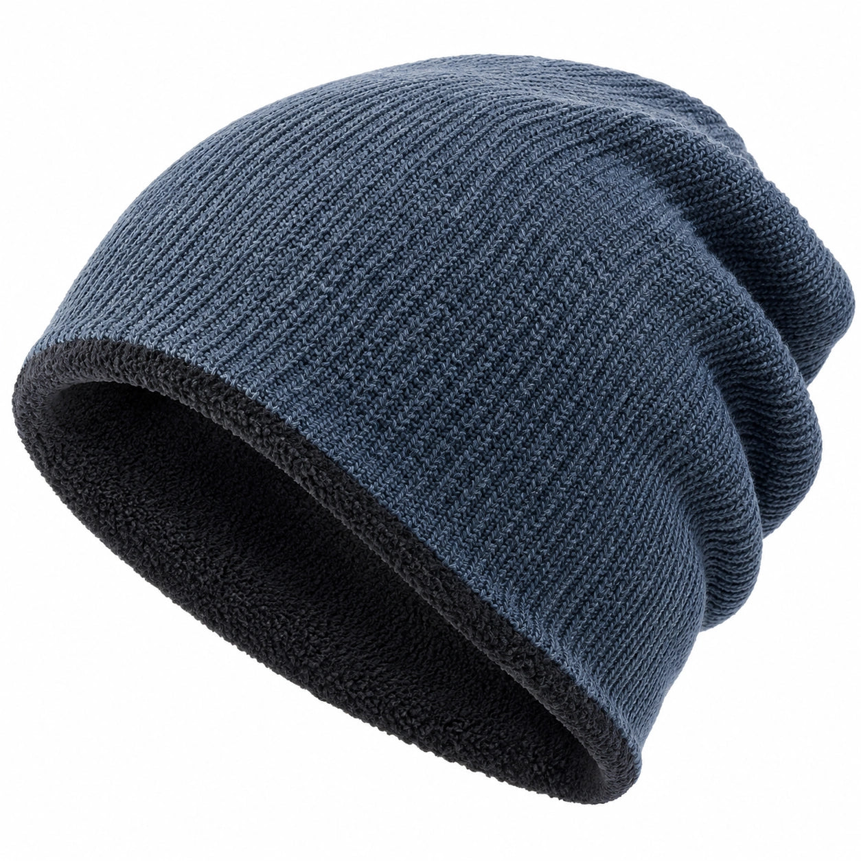 Unisex Wintermütze mit Fleecefutter Dunkelblau