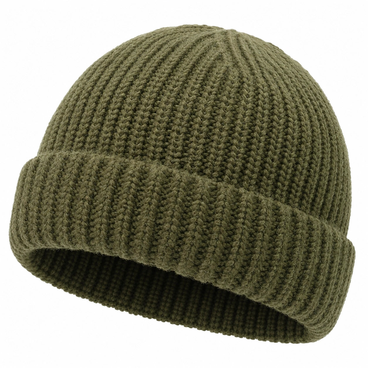 Unisex Strickmütze Olivgrün