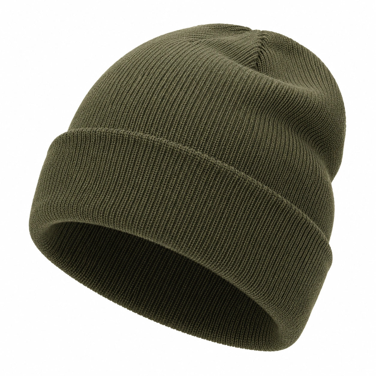 Unisex Strickmütze Olivgrün für kaltes Wetter