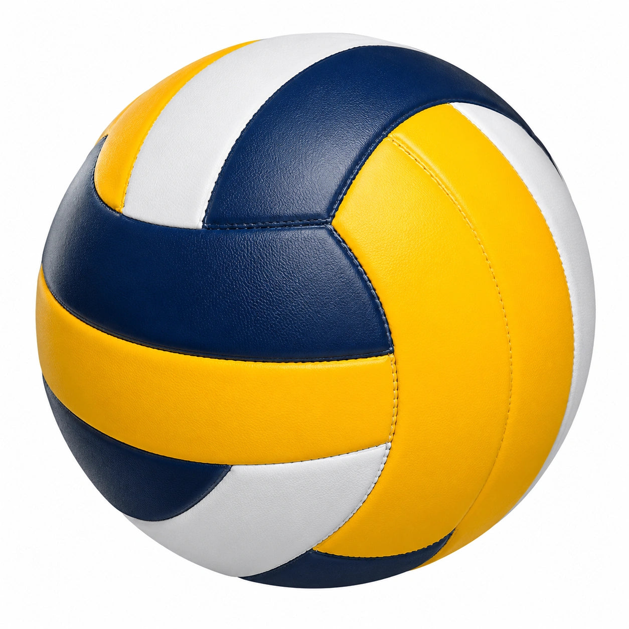 Volleyball Gelb/Blau/Weiß, Genäht, Umfang 65 cm, 0.27 kg